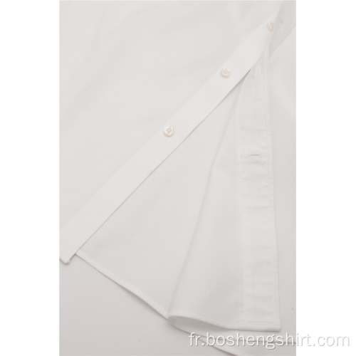 Chemise habillée blanche personnalisée pour hommes